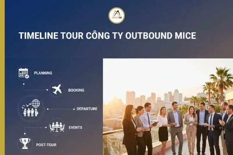 Timeline tour công ty outbound MICE: mốc chuẩn cho Admin