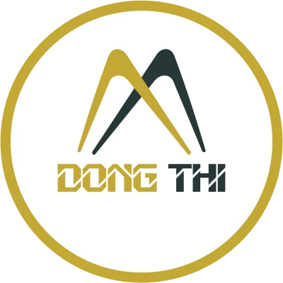 Logo tròn Dong Thi Travel trên nền trắng