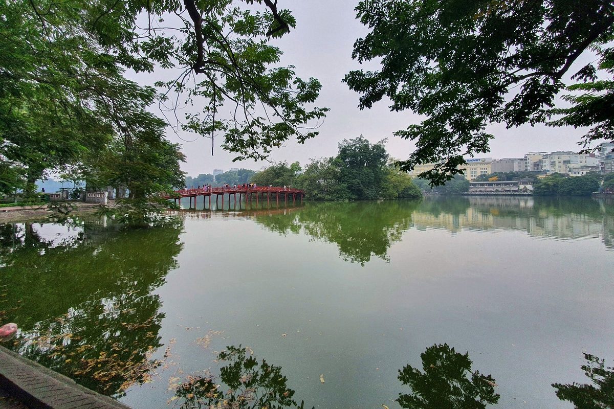 Hoan Kiem Lake in central Hanoi