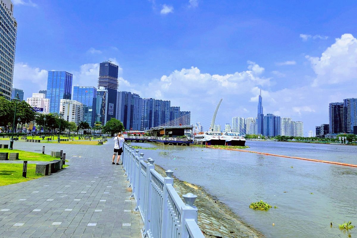 Saigon River and the Ho Chi Minh City skyline